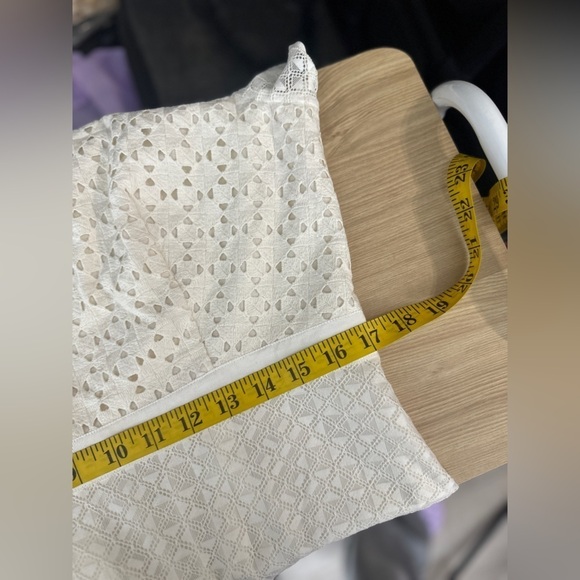 NWT Banana Republic Short Sleeve Eyelet Midi Dress Ivory Sz 14 - Picture 10 of 11